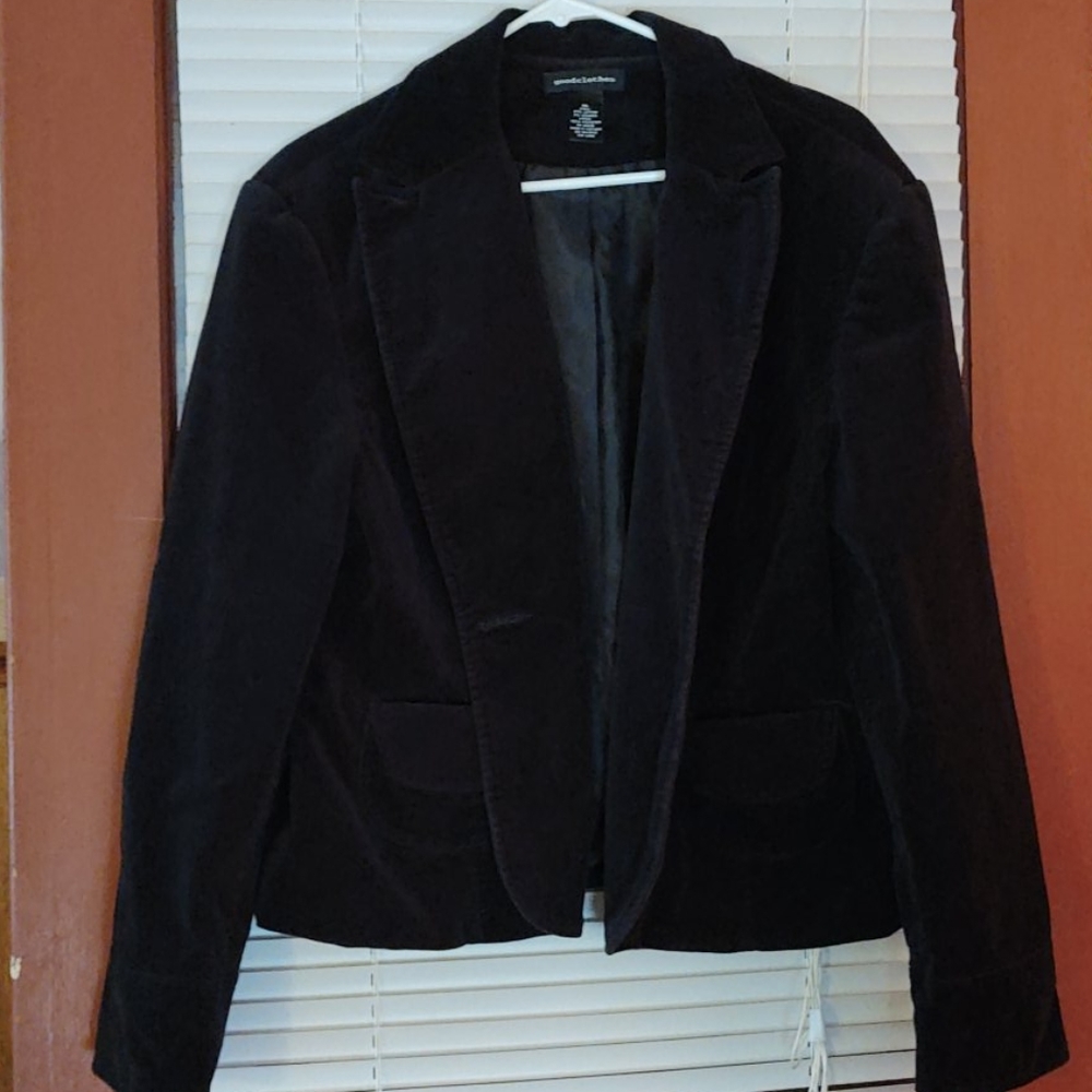 Black Velveteen Blazer